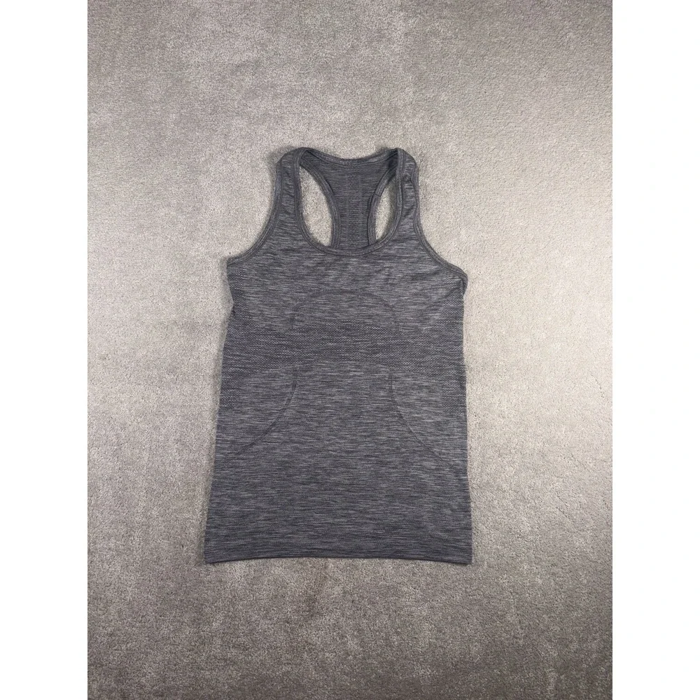 Lululemon Swiftly Tech Tank Top Womens 6 Gray Swift Stride Crush Distance Run